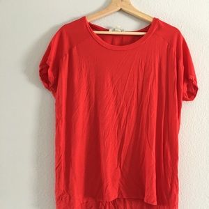 Red T-shirt blouse